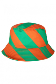 Vissershoedje groen oranje