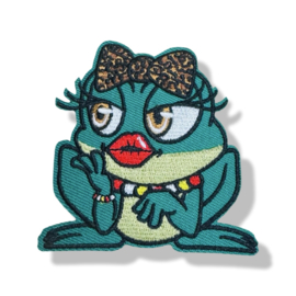Embleem kikker met panter strik