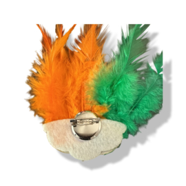 Broche met veren