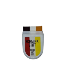 Schminkstift 3 banen rood wit geel