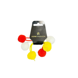 Elastiek met pom-poms