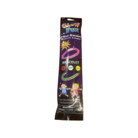 Glow in the dark bracelet rood wit geel