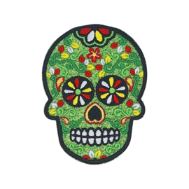 Glitter skull groen