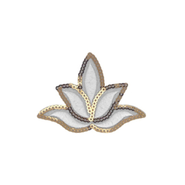 Lotus met pailletten wit