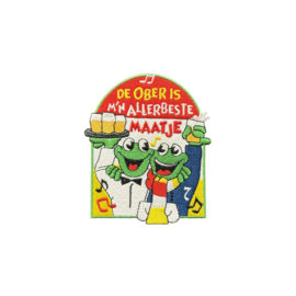 De ober is m'n allerbeste maatje embleem