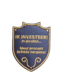 Klittenband embleem Ik investeer
