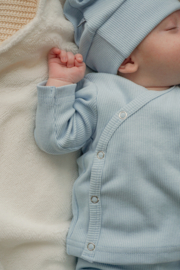 Overslagshirtje | Baby blue (rib)