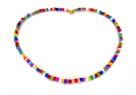 Ketting grote multicolor kralen