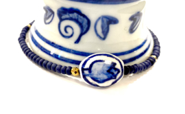 Armband blauw met Delfts blauwe kraal