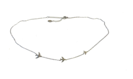 Ketting zilver vogeltjes