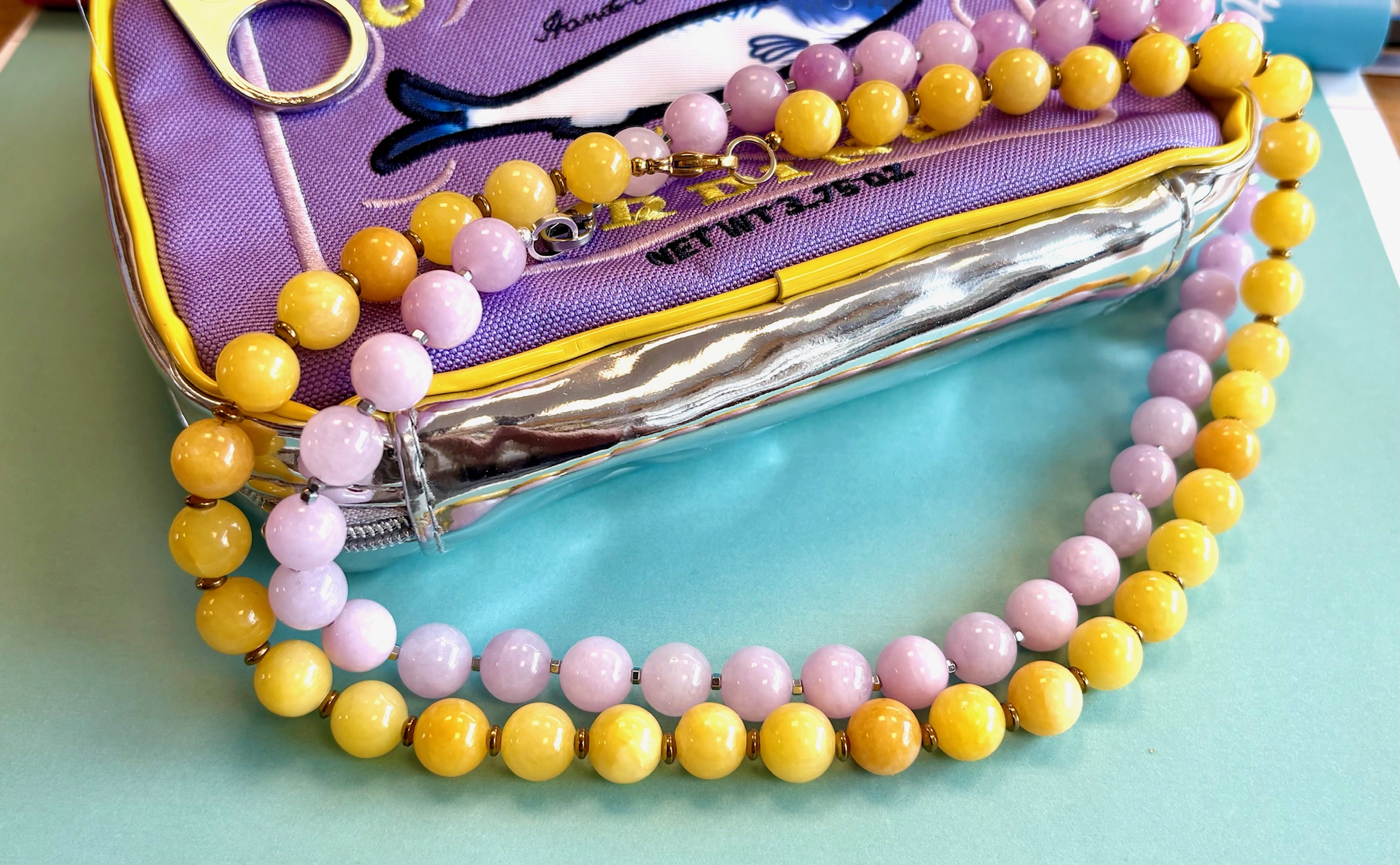 Ketting Purple Jade 10mm