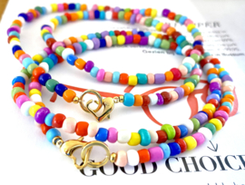 Ketting grote multicolor kralen