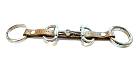 Sleutelhanger paardenbit taupe