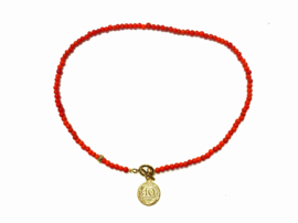 Ketting bamboo koraal met munt