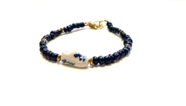 Armband blauw met klompje