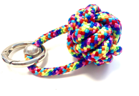 Sleutelhanger scheepsknoop paracord regenboog