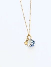Ketting  met hanger theekopje  Delfts Blauw