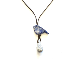 Ketting vogeltje Delfts Blauw