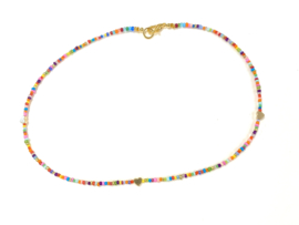 Ketting multicolor met hartjes