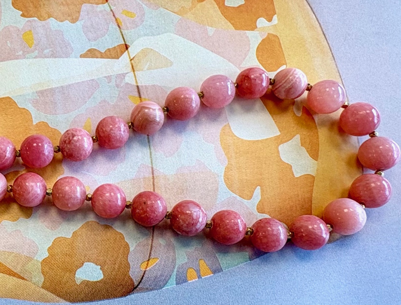 Ketting Rhodochrosiet 10mm
