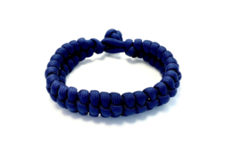 Heren armband gevlochten paracord blauw