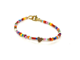 Armband multicolor met hartje