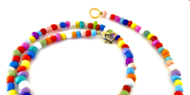 Ketting grote multicolor kralen