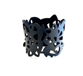 Armband leer zwart fantasie S/M