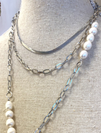 Ketting snake zilver