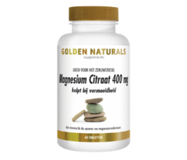 Golden Naturals Magnesium citraat 400 mg. (60 - 180 vega. tabl.)