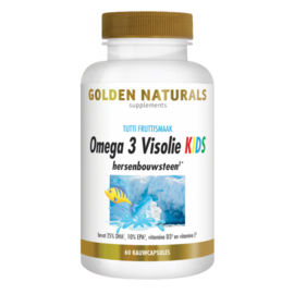 Golden Naturals Omega 3 Visolie KIDS (60 kauwcaps.)