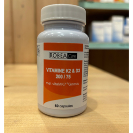 RobeaCare Vitamine K2 200 mcg & D3 75 mcg (60 vegan. caps.)