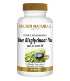 Golden Naturals  IJzer Bisglycinaat Plus (60 vega. caps.)