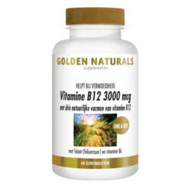 Golden Naturals  Vitamine B12 3000 mcg (60-180 zuigtabl.)