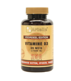 Artelle Vitamine D3 25MCG (100 / 250 caps.)