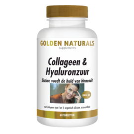 Golden Naturals Collageen & Hyaluronzuur (60 tabl.)