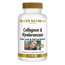 Golden Naturals Collageen & Hyaluronzuur (60 - 120 tabl.)