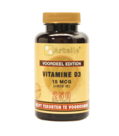 Artelle Vitamine D3 15MCG (100 / 250 caps)