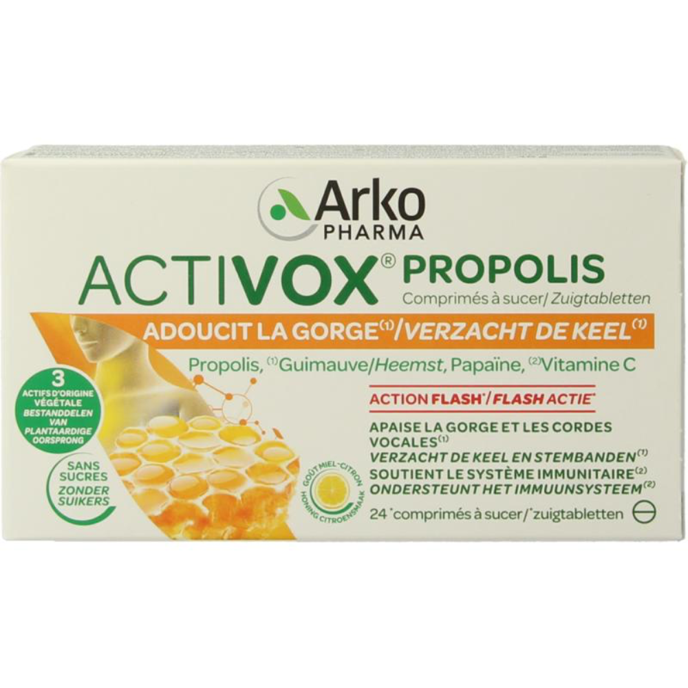Arkopharma  Activox   Propolis keel pastilles (24 zuigtabl.)