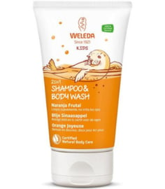 Weleda Kids 2in1 Shampoo & Body Wash Blije Sinaasappel (150 ml.)