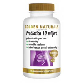 Golden Naturals  Probiotica 10 miljard (30-60 - 180 vega. caps.)
