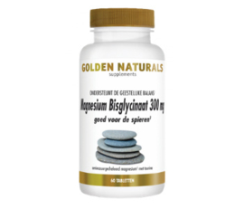 Golden Naturals Magnesium Bisglycinaat (60 - 90 - 180 vega. tabl.)
