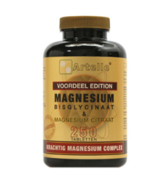 Artelle Magnesium bisglycinaat & citraat (100 / 250 tabl.)