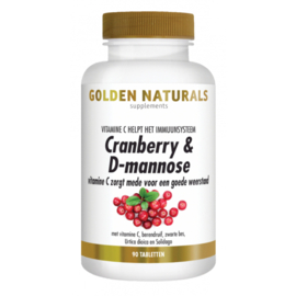 Golden Naturals Cranberry & D-mannose (90 vega. tabl.)