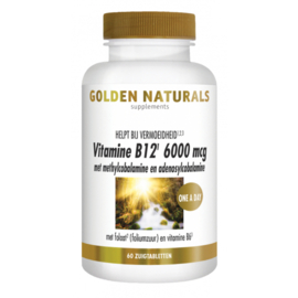 Golden Naturals Vitamine B12 6000 mcg (60 - 180 smelttabl.)