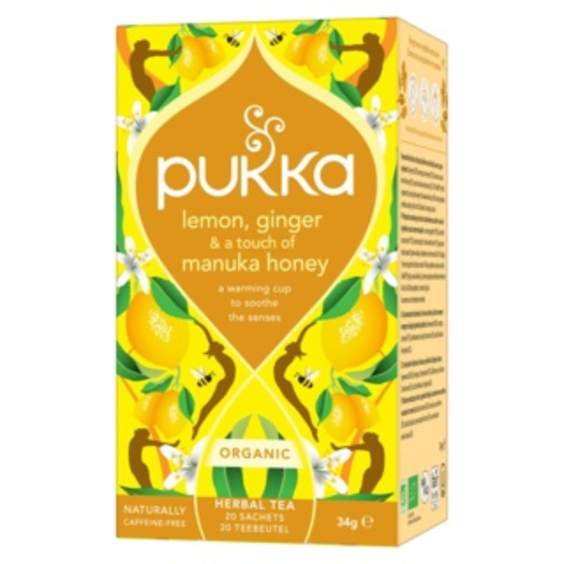 Pukka Lemon Ginger Manuka Honey (20 theezakjes)