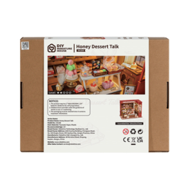 DIY Huisje Honey Dessert Talk met LED verlichting, Robotime, DG168
