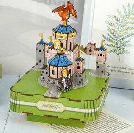 Muziekdoosje DIY 3D Houten Puzzel, Fairytable Castle, Tonecheer