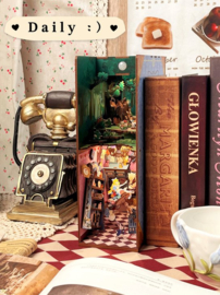 DIY Book Nook Boekensteun Alice in Wonderland, ToneCheer