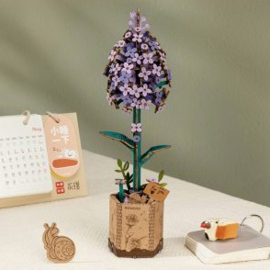 DIY Houten Bloem Lilac, Lila Sering, Robotime, TW021